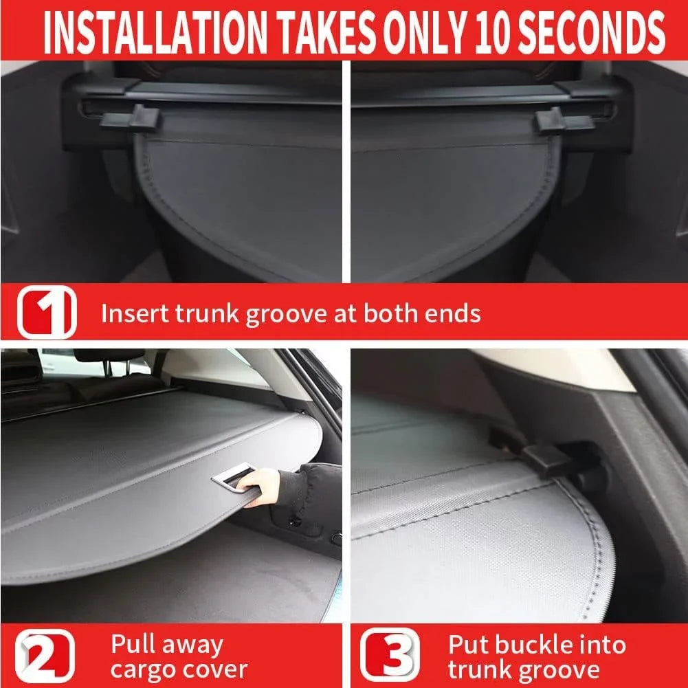 Fit Mazda -5 2013 2014 2015 2016 Black Retractable Cargo Cover  for Mazda -5 2013-2016  Accessory Rear Trunk Area Privacy Shield Shade Cover With Rebounding Plastic