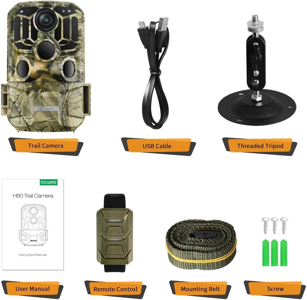 WiFi Bluetooth Trail Camera 20MP 1296P Game Hunting Camera with Nigth Vision Waterproof