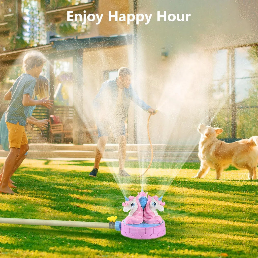 MoKo Unicorn Sprinkler for Kids Outdoor Play, Spray Water Toys for Summer Lawn Garden Activities