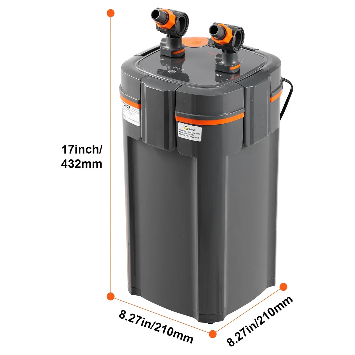 12w  Aquarium Canister Filter 100 Gallon Lamp Fish Tank Quiet