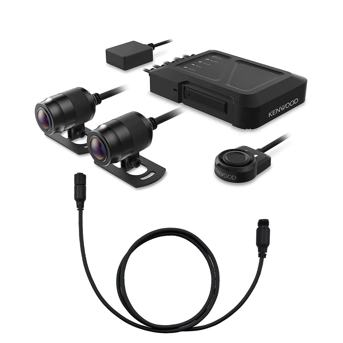 Kenwood - Motorsports  Dash Cam with  and Rear-View Camera with a Kenwood - 16ft (5m) Extensional Cable