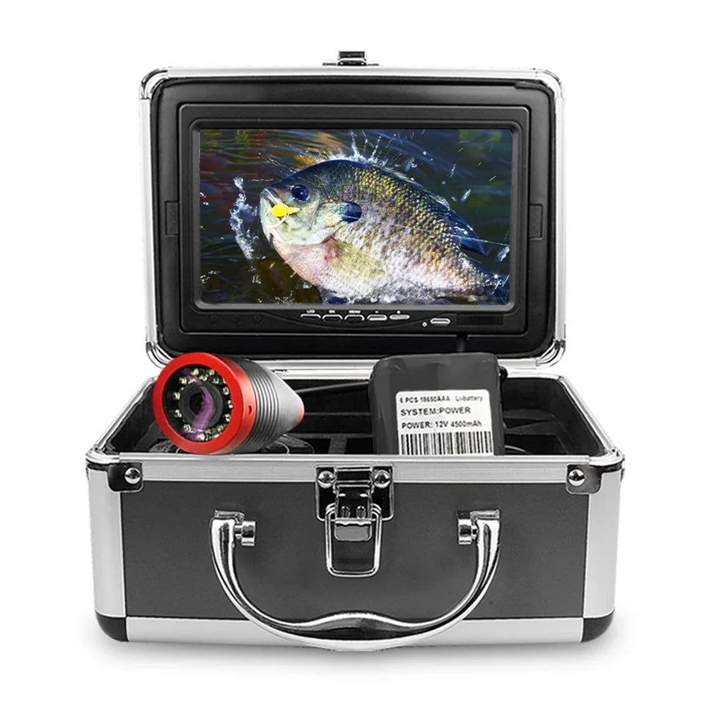 Erchang Underwater Fishing Camera Portable Fish Finder for Boat Kayak Lake Sea Fishing, 7 Inch Screen