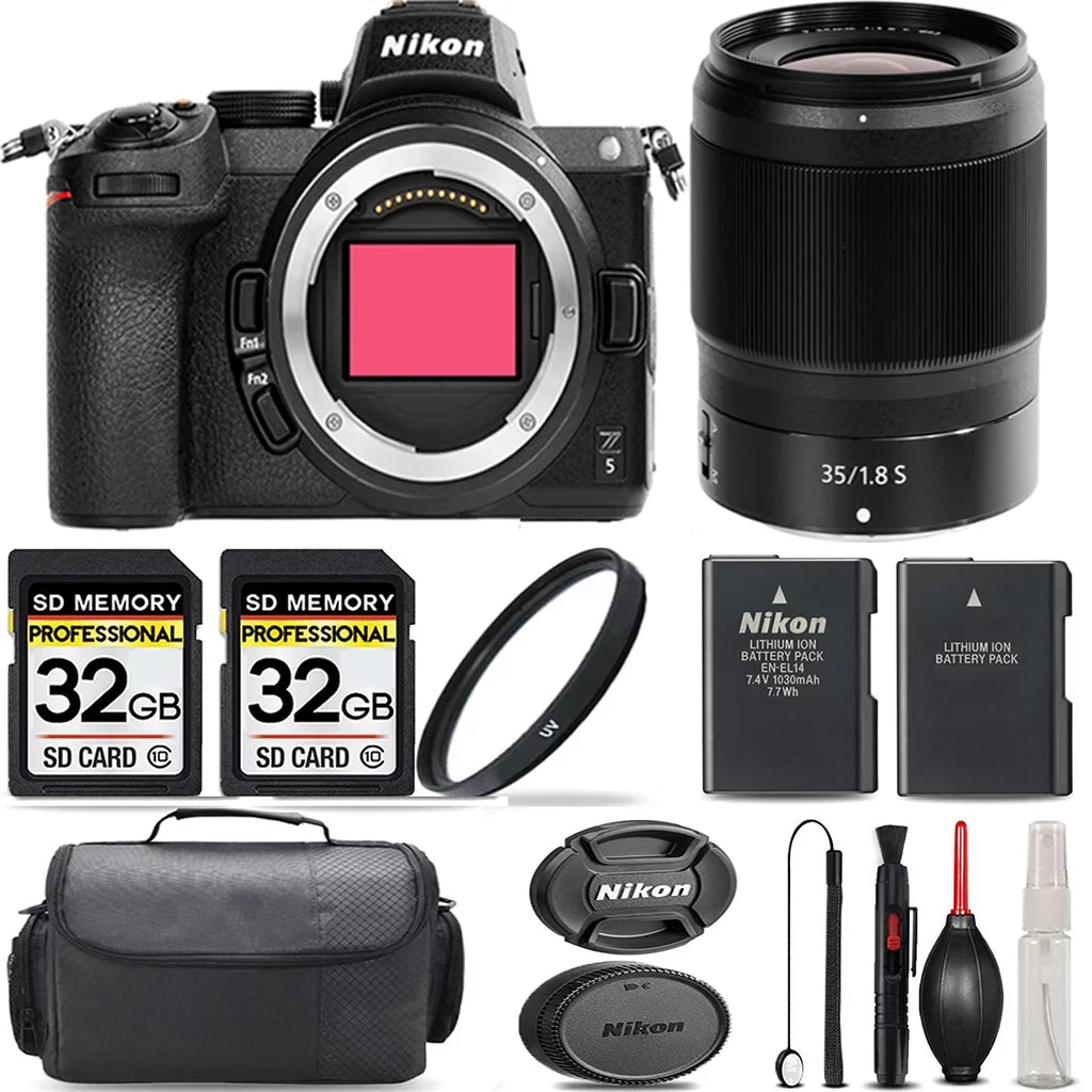 Nikon  Mirrorless with 35mm f/1.8  Lens + 64GB Storage +  Filter + Extra Backup Battery + Case + Cleaning Kit - International Version
