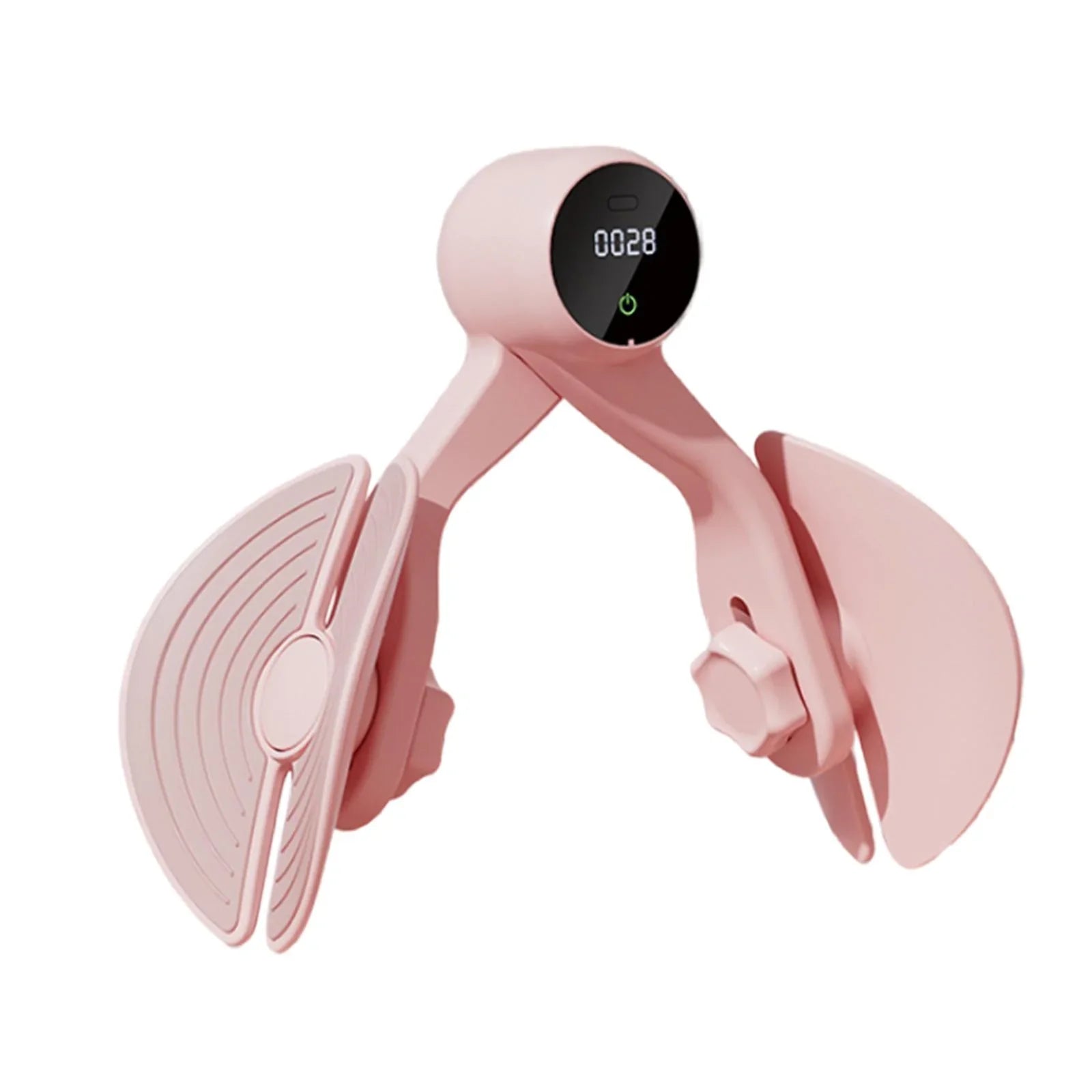 Inner Thigh Exerciser, Hip Trainer with Counter, Leg Machine Thigh Muscle Strengthening, Workout Home Gym Compact, Hip Thigh Exerciser Trimmer Pink