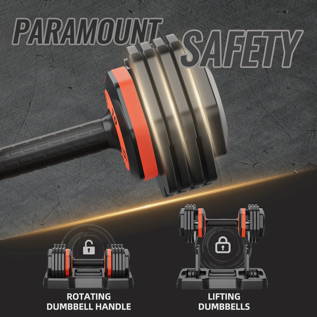 Adjustable 25lbs Dumbbell Set 5-in-1 - Anti-Slip Metal Handle for Full Body Home Gym Workouts