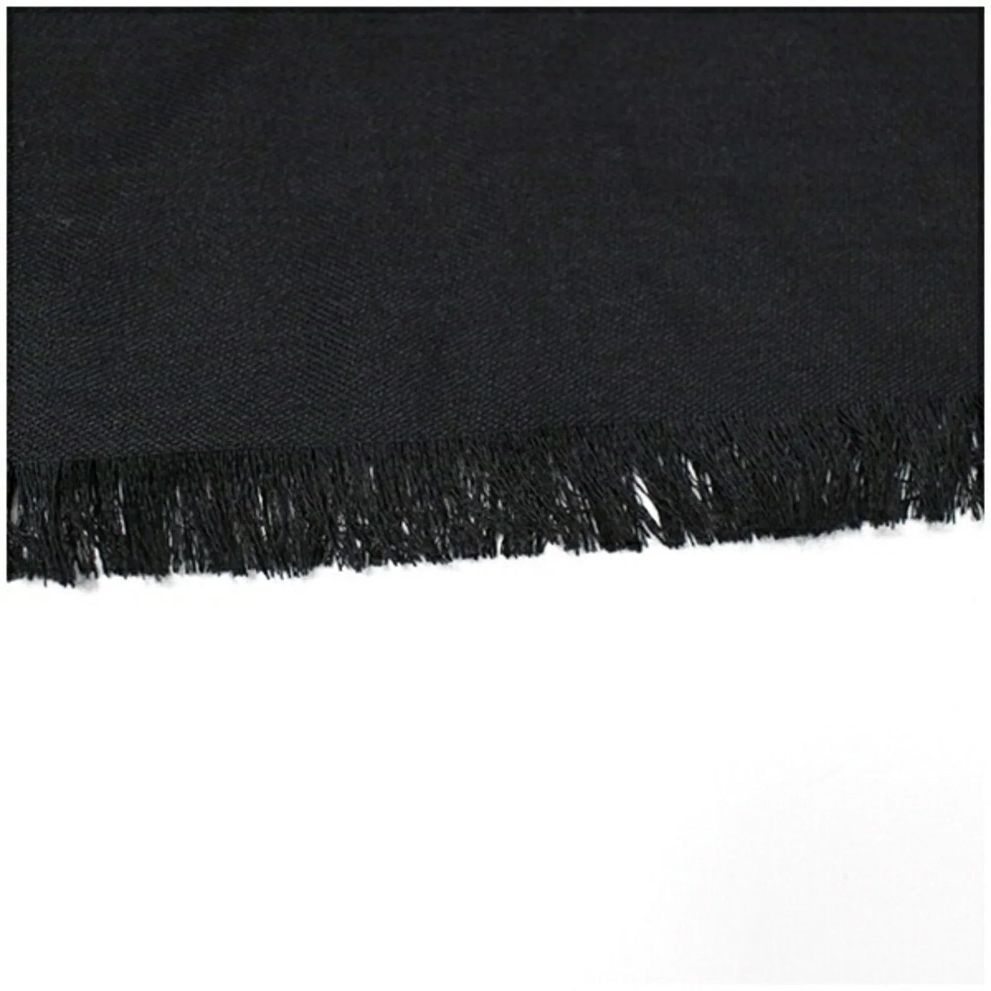 Pre-Owned Gucci Wool x Silk Stole Shawl Rectangular Black  Pattern 165904  Women's (Good)