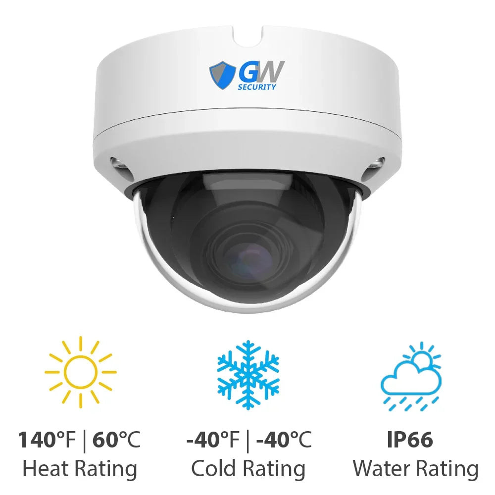 Security 8MP 4K Security Camera System with  Face/Human/Vehicle Detection, 8 Channel  and 4 x 8MP Outdoor / Indoor -  Dome Camera, Smart  Alert & Playback