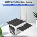 Andoer 4G 1080P WiFi Folding Solar Camera Home Camera with  Motion Detects Long Standby 2-Way Audio  Waterproof with Rechargeable Battery Compatible with Mobile Phone Computer