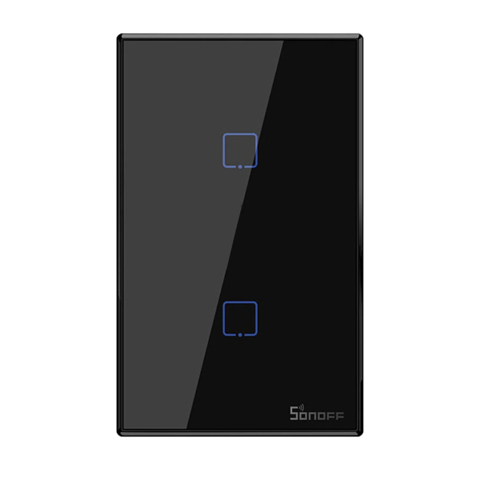 '- 2 Gang Smart WiFi Wall Light Switch 433Mhz  Remote Control /Touch Control Timer  Standard Panel Smart Switch Compatible with Google Home/Nest & Alexa