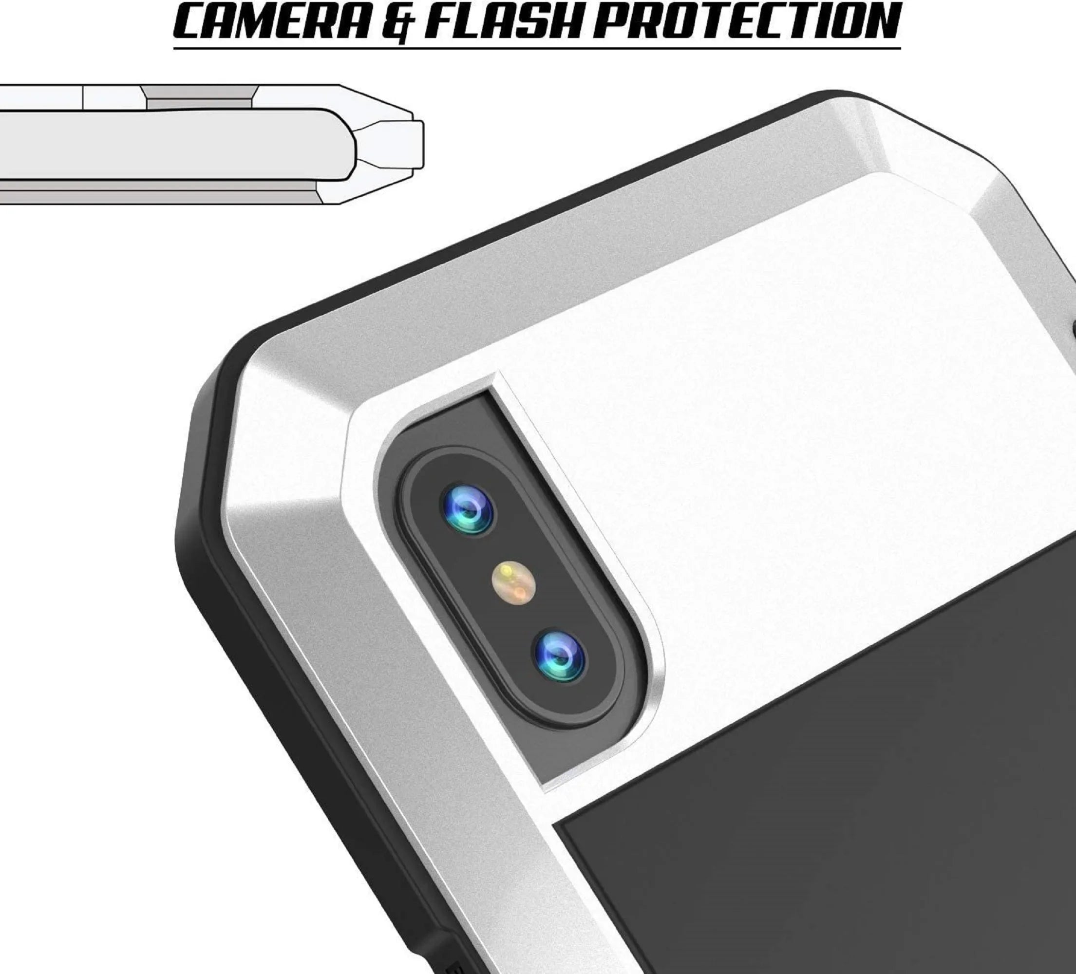 Gorilla Glass Aluminum Metal iPhone 5s Case (White) Heavy Duty Military Grade Shockproof and Scratch Resistant Protection, Rugged Outdoor Travel