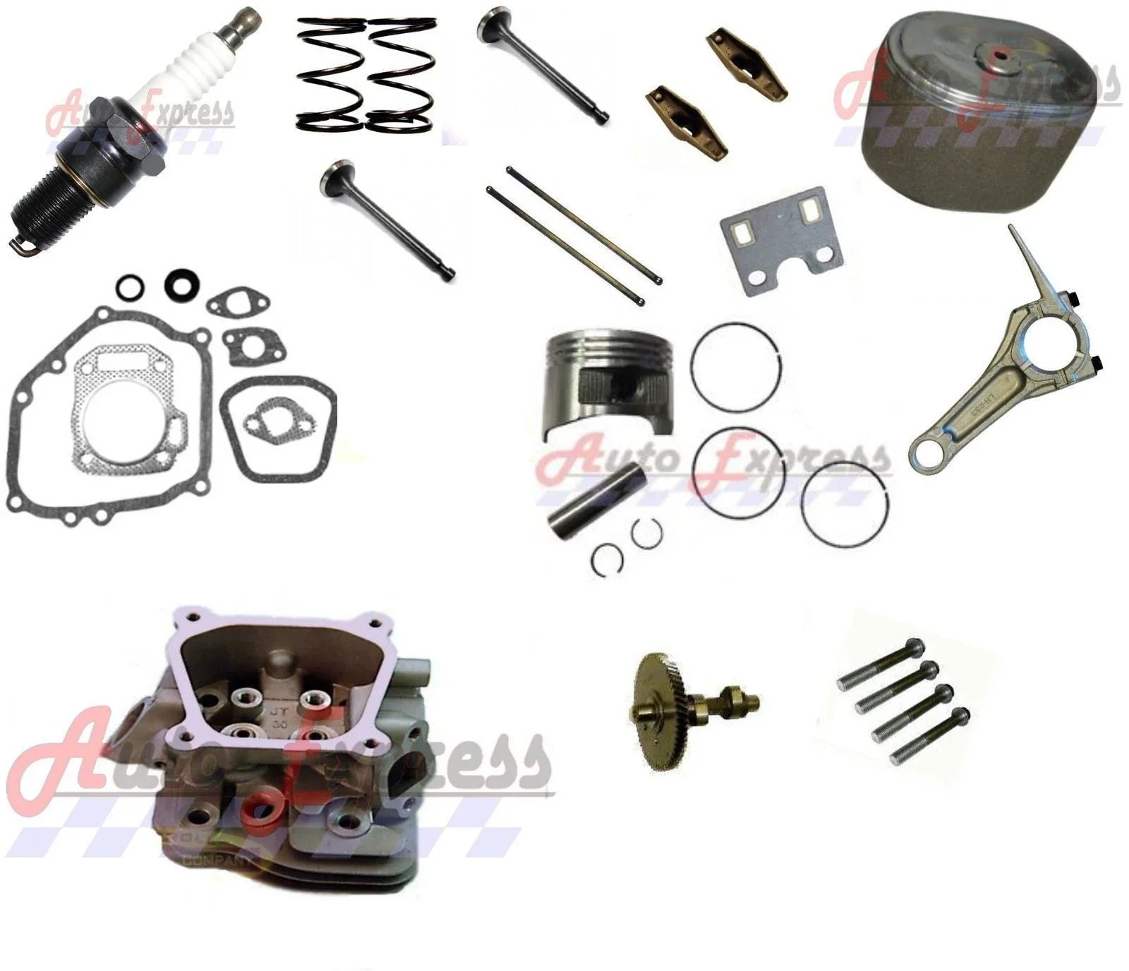 Fits Honda  6.5HP Piston Kit Air Filter Connecting Rod Cylinder Head Rocker Arms