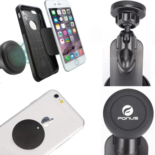 Magnetic Car Mount for Jitterbug Smart3 Phone - Holder Dash Windshield Rotating Strong Grip  Compatible With Lively Jitterbug Smart 3 Model