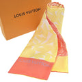 Pre-Owned Louis Vuitton   Bandeau Tropical Flower Scarf Silk Pink Yellow  (Good)