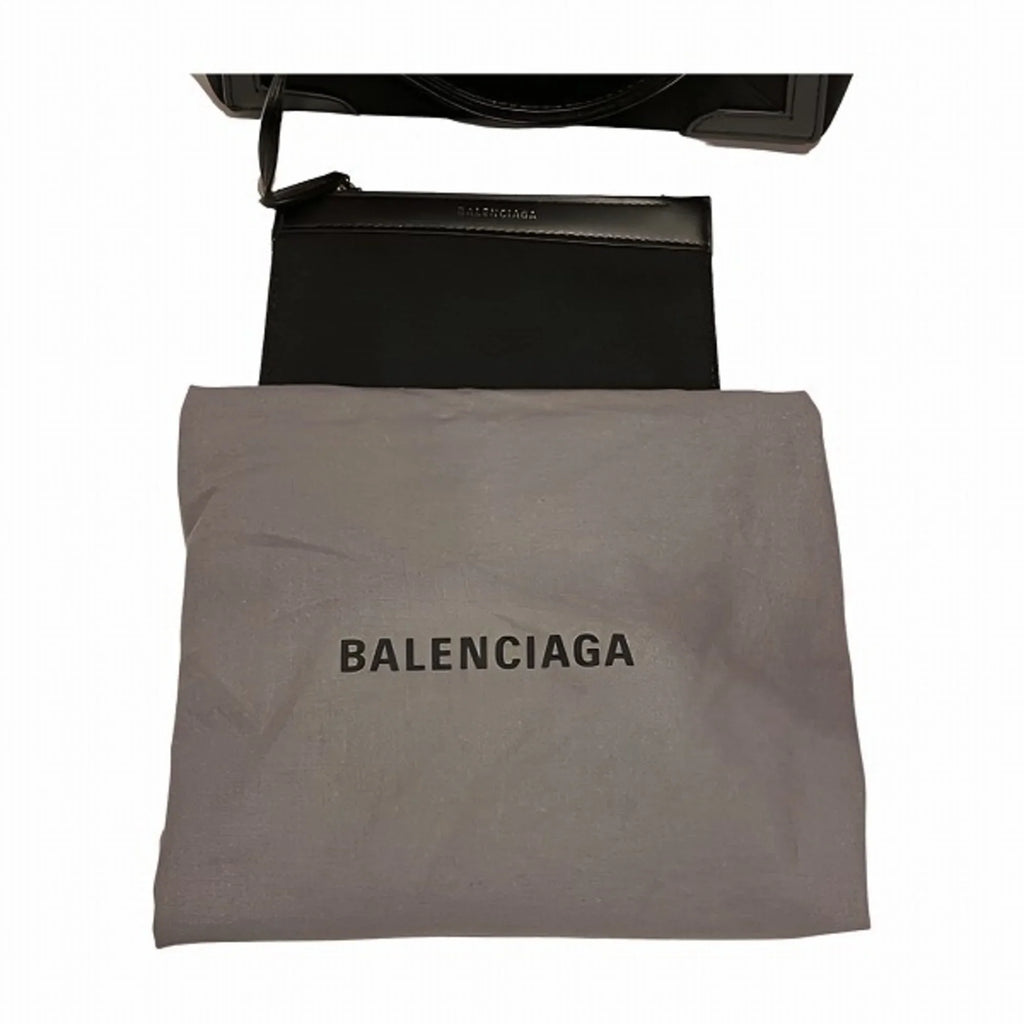 Pre-Owned Balenciaga Navy Cabas  390346 2WAY Bag Handbag Shoulder Ladies (Good)