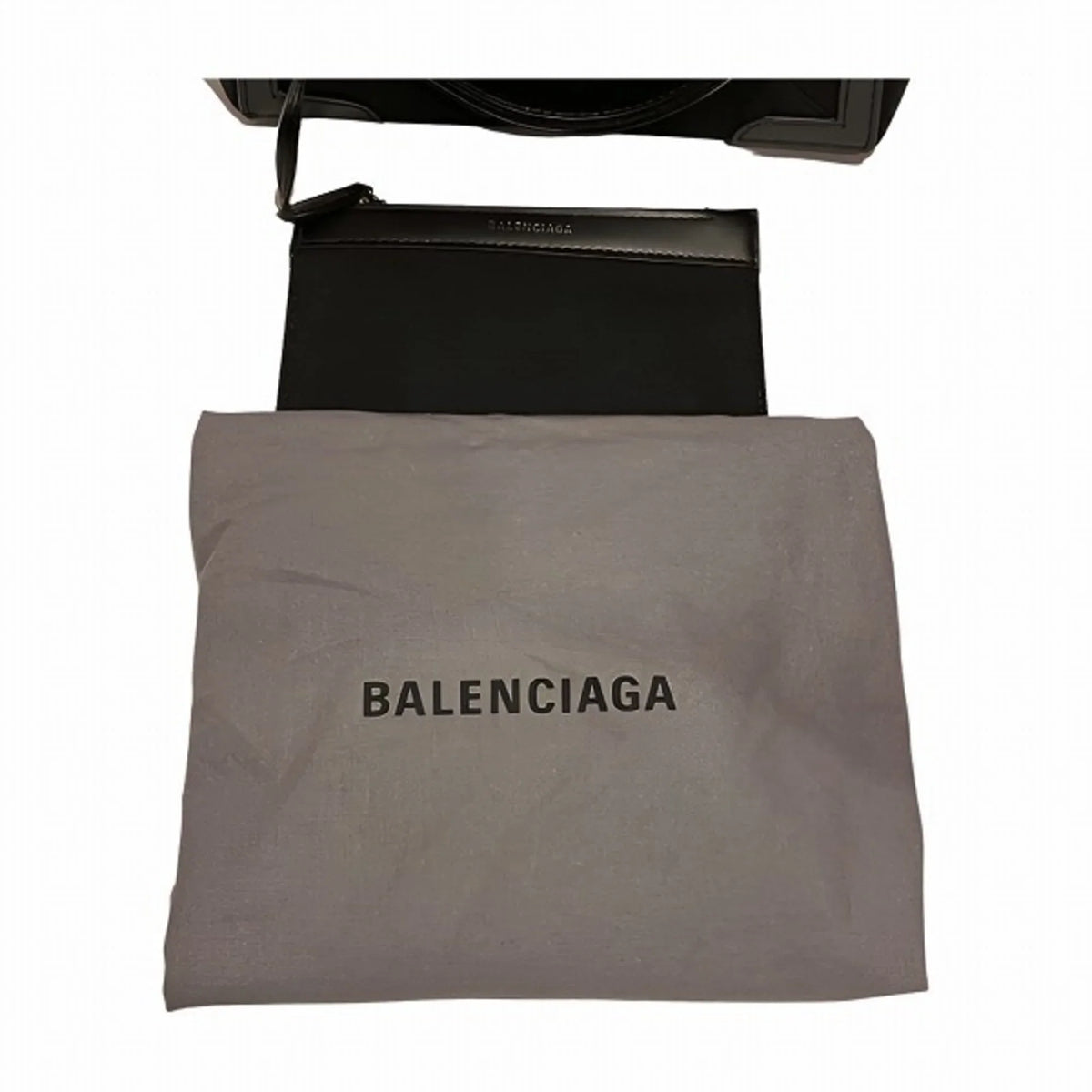 Pre-Owned Balenciaga Navy Cabas  390346 2WAY Bag Handbag Shoulder Ladies (Good)