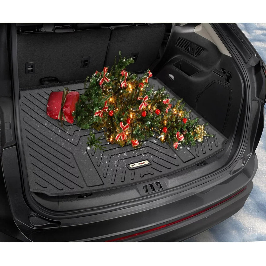 Ledkingdomus Floor Mats for 2020-2023 Tesla Model  Rear Trunk Mat All Weather Black