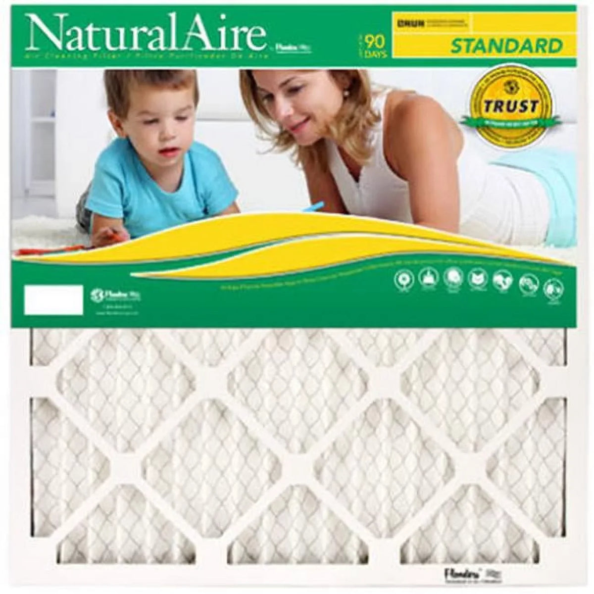 Flanders 84858.011624 16 x 24 x 1 in. NaturalAire Standard Pleated Air Filter - Pack Of 12