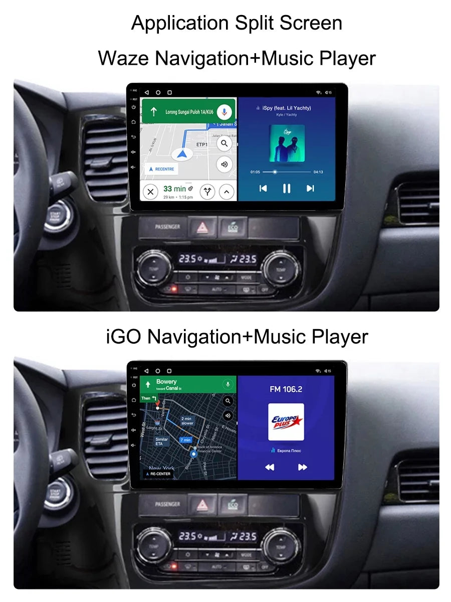 Carplay Android Auto Car Radio  For Mitsubishi Outlander 3   2012 - 2018 Android Multimedia Navigation Player
