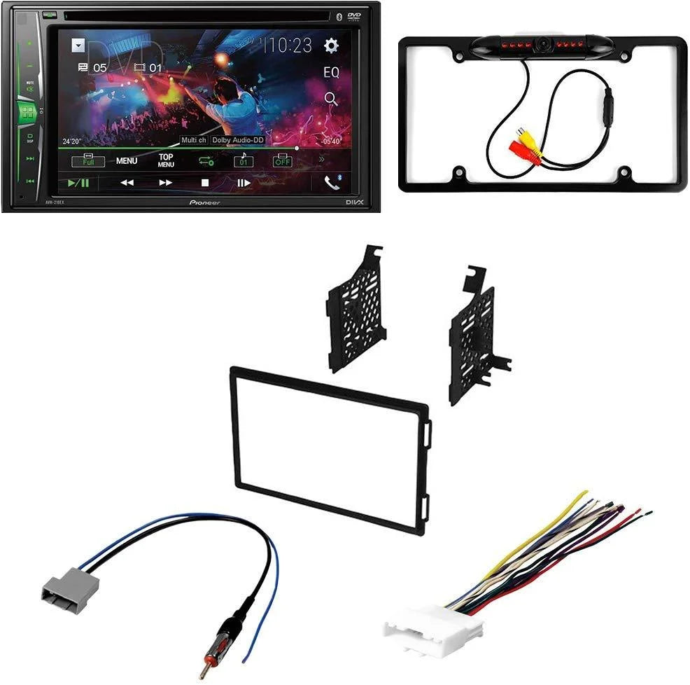 Bundle for 2008-2015 Nissan Frontier / Pioneer Double  Car Stereo with Bluetooth/Backup Camera/Installation Kit/in-Dash / / 6.2"  Touchscreen Digital Media Receiver