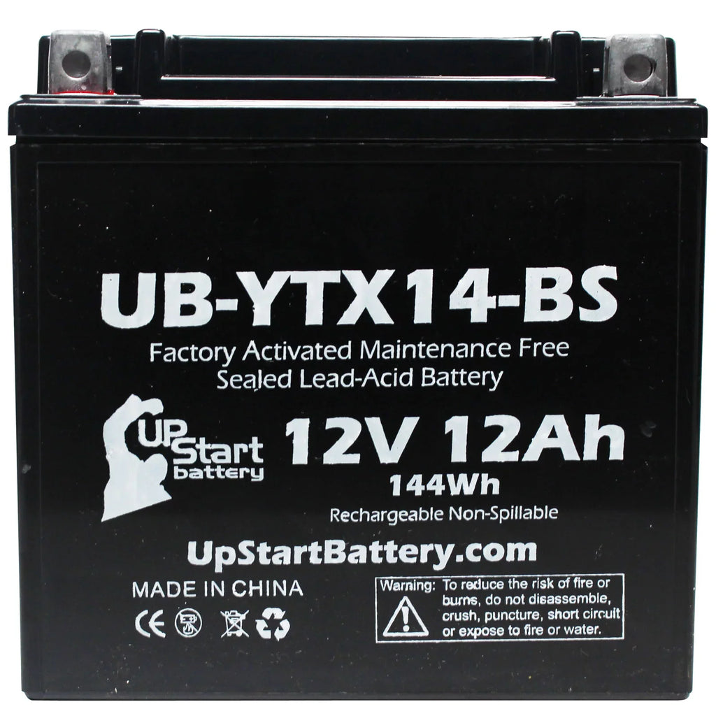 3-Pack UpStart Battery Replacement for 2010  ,  800  Factory Activated, Maintenance Free, Motorcycle Battery - 12V, 12AH, --