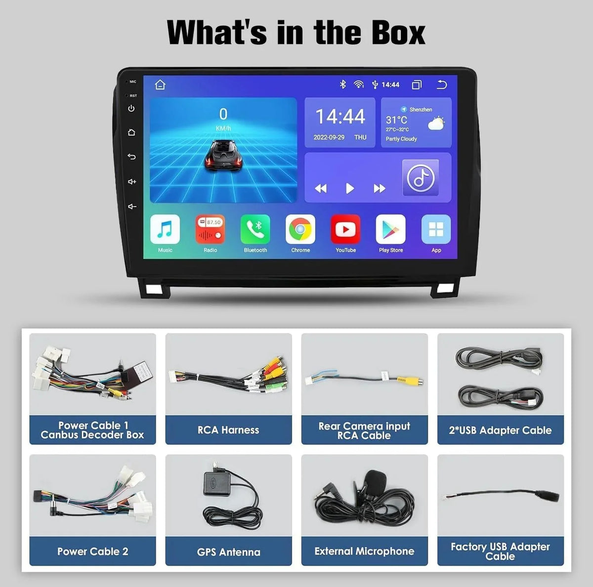 Android 12 Car Stereo Radio for Toyota Tundra (07-13) Sequoia (08-17), 4+32GB  Navigation 10.1 Inch  Touchscreen Carplay/Android Auto  + Camera