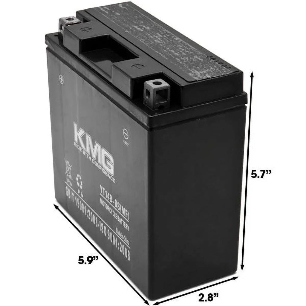 '- Battery Compatible with Yamaha 1700  Road Star Warrior 2002-2008 Sealed Maintenance Free 12V Battery High Performance   Replacement Powersport Motorcycle  Snowmobile Watercraft