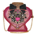 Mary Frances   Pink Bottle Beaded Handbag Purse