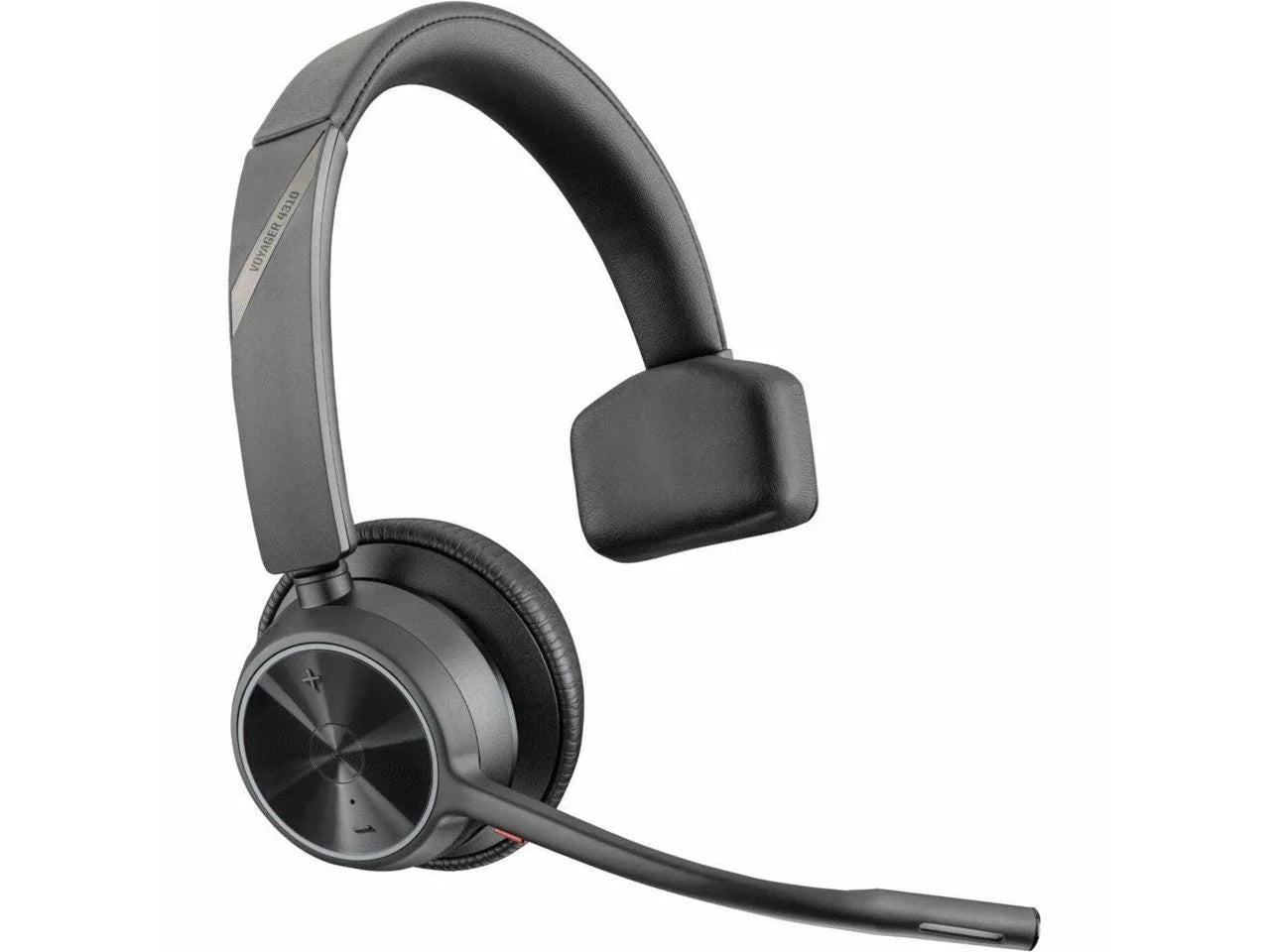 Poly Voyager 4310 - Headset with Charge Stand - Siri, Google Assistant - Mono - Wireless - Bluetooth - 298.6 ft - 20 Hz - 20 kHz - Over-the-head, On-ear - Monaural - Ear-cup - Electret Condense...