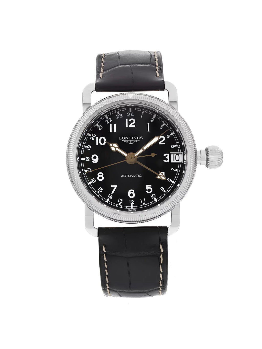 New Longines Heritage Avigation  Steel Black Automatic Watch .778.4.53.2