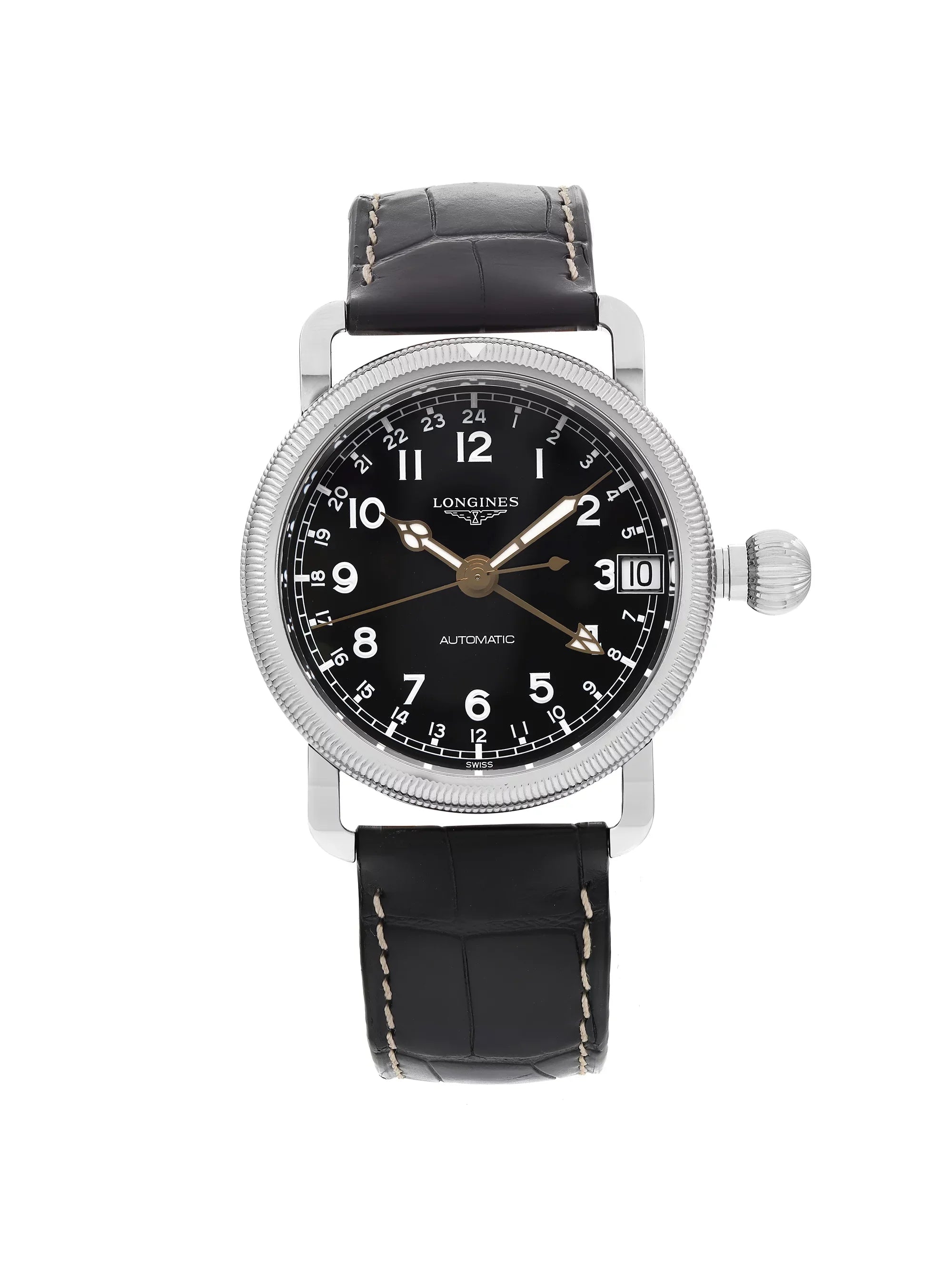 New Longines Heritage Avigation  Steel Black Automatic Watch .778.4.53.2