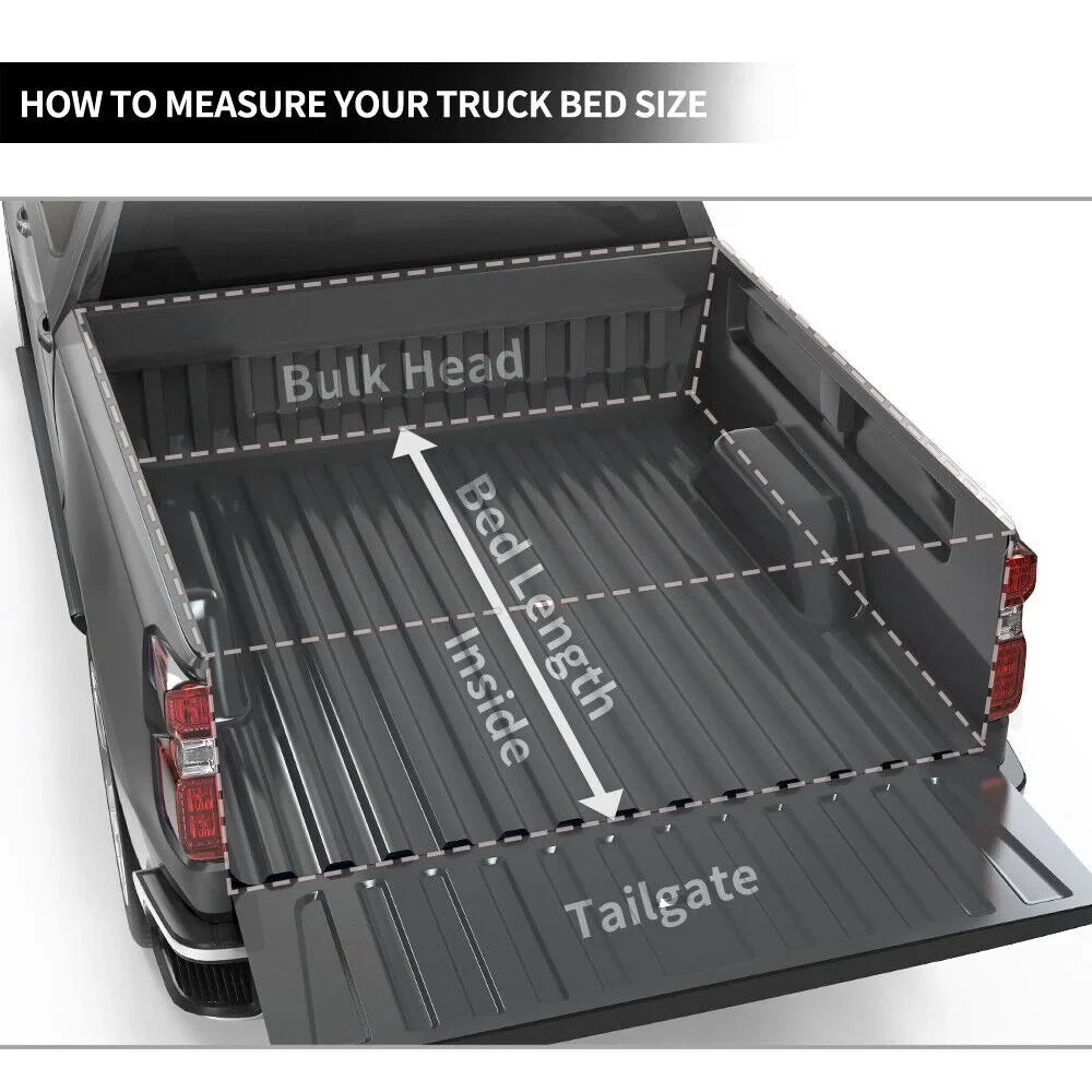Ledkingdomus 5 ft Bed Soft 3-Fold Truck Bed Tonneau Cover Compatible with 2005-2023 Nissan Frontier  fit Mexico