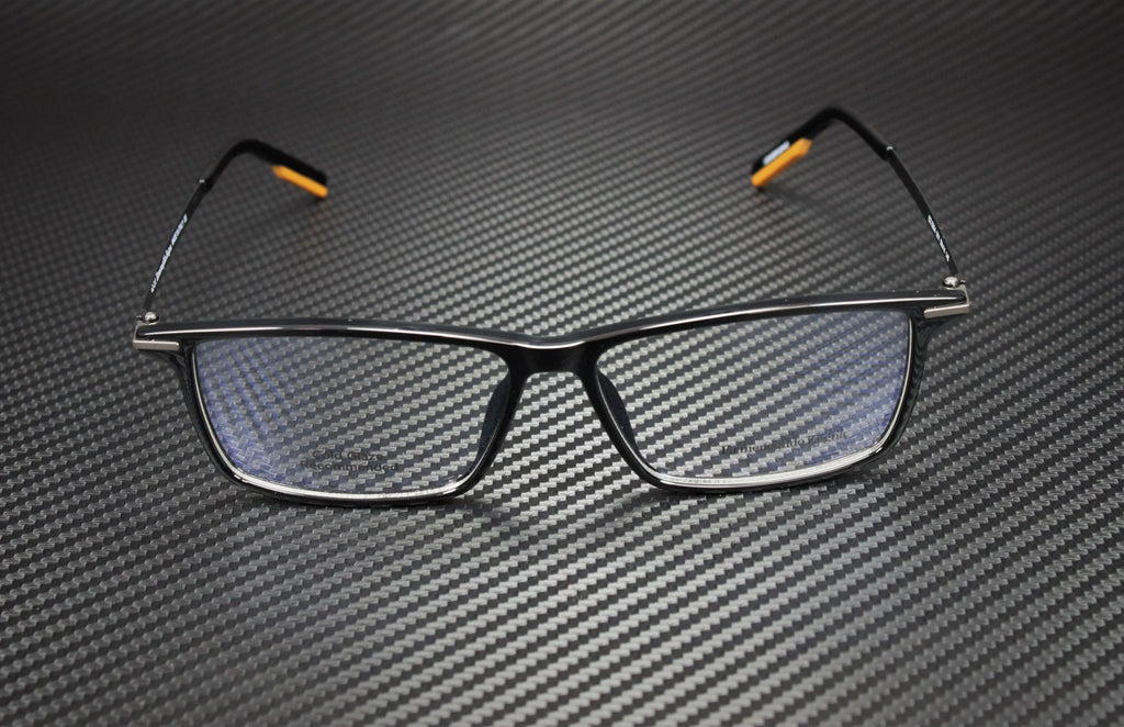 Ermenegildo Zegna  001 Shiny Black Clr Lens Injected 58mm Men's Eyeglasses