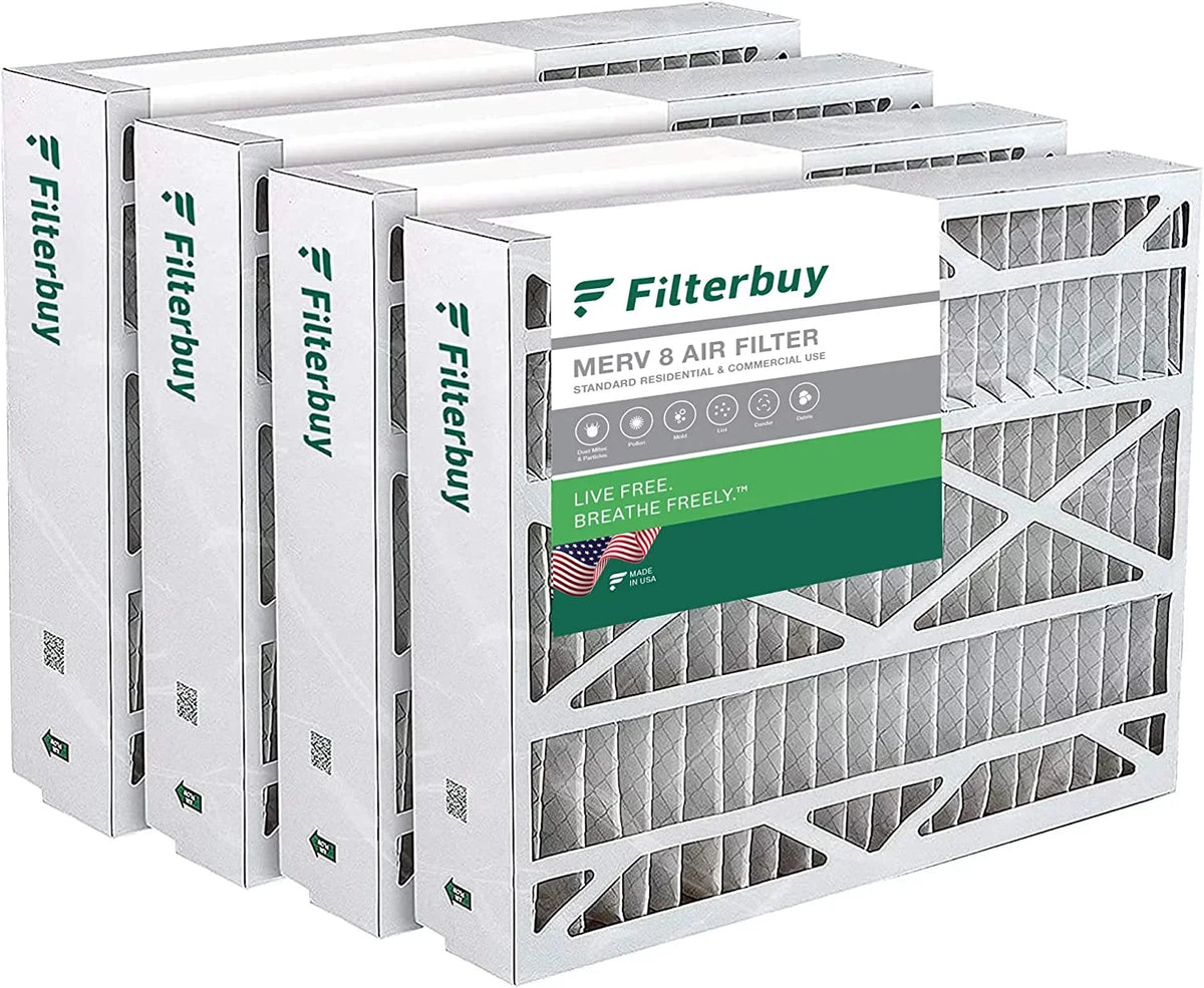 Filterbuy 20x21x5  8 Pleated   Furnace Air Filters for Lennox  / -23 (4-Pack)