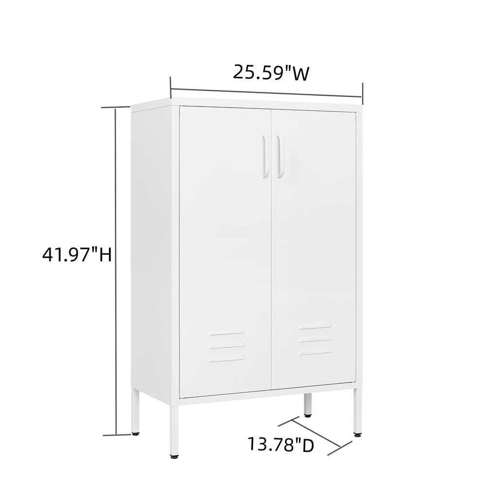Steel Storage Cabinets, 2 door miscellaneous storage cabinet, garage tool storage cabinet, White