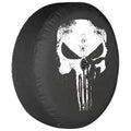 Boomerang - 32" Soft  Tire Cover for Jeep  Wrangler (w/ back-up camera) (2018-2020) - Sport & Sahara - Distressed Punisher Skull