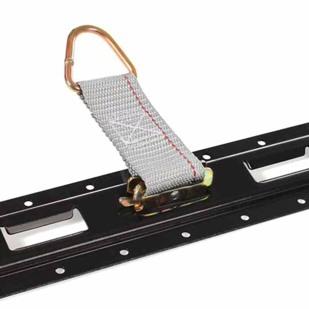 "6 Pack | 5'  Track Tie-Down Rail, Powder-Coated Steel ETrack TieDown | 5' Vertical -Track Bolt-On Tie Down Rail for Cargo on Pickups, Trucks, Trailers, Vans"