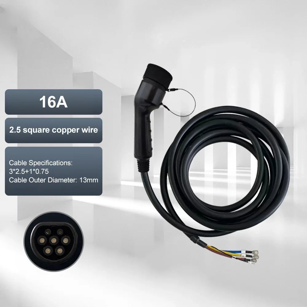 Charger Type2 Female Car Side 5m Cable Plug 16A 8Kw Car Charging Station -2 for  Electric Cable Plug