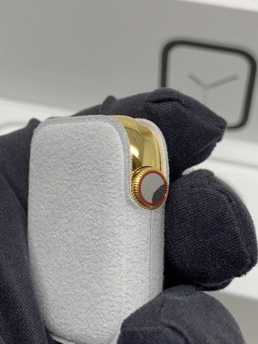 24K Gold Plated 44MM iWatch  5 Gold Link Band Diamond Rhinestones
