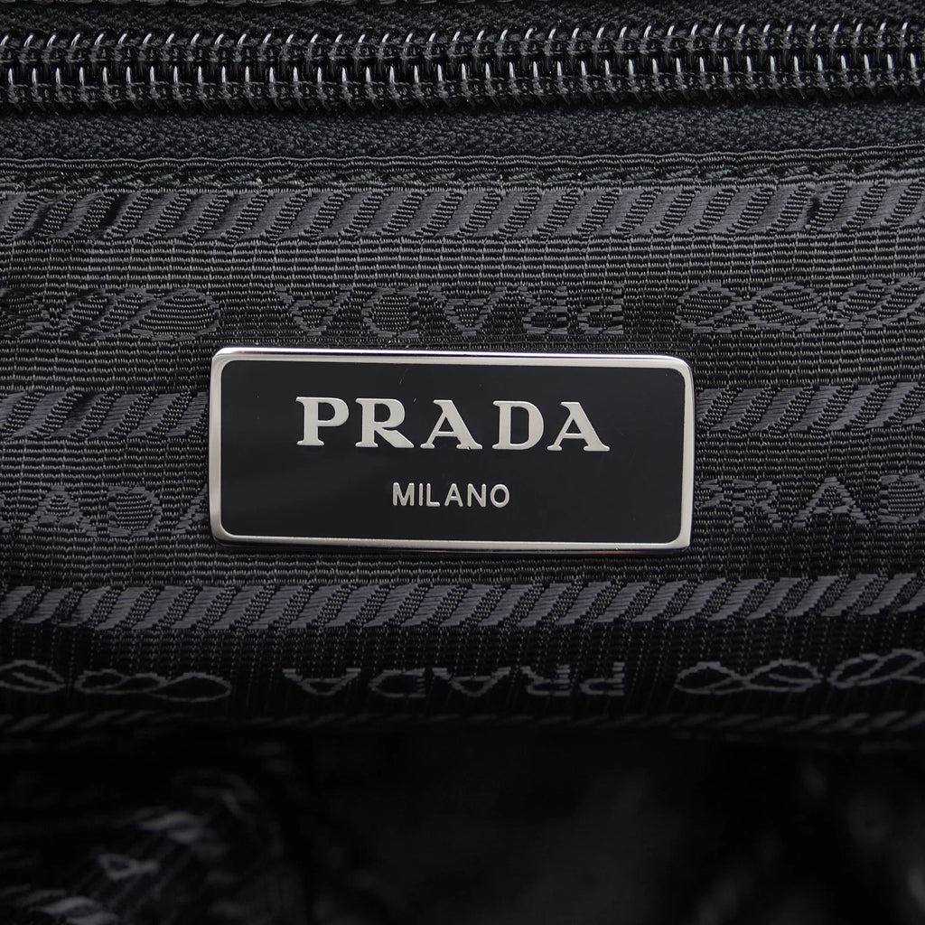 Pre-Owned Authenticated Prada Tessuto Robot Backpack Nylon Fabric Black Unisex (New with Defects)