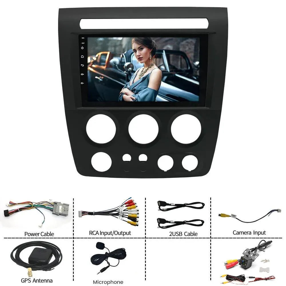 9" 1280*720  2+32GB Android 13 Apple CarPlay Car Stereo Radio  Navi Fit Hummer  2005-2010