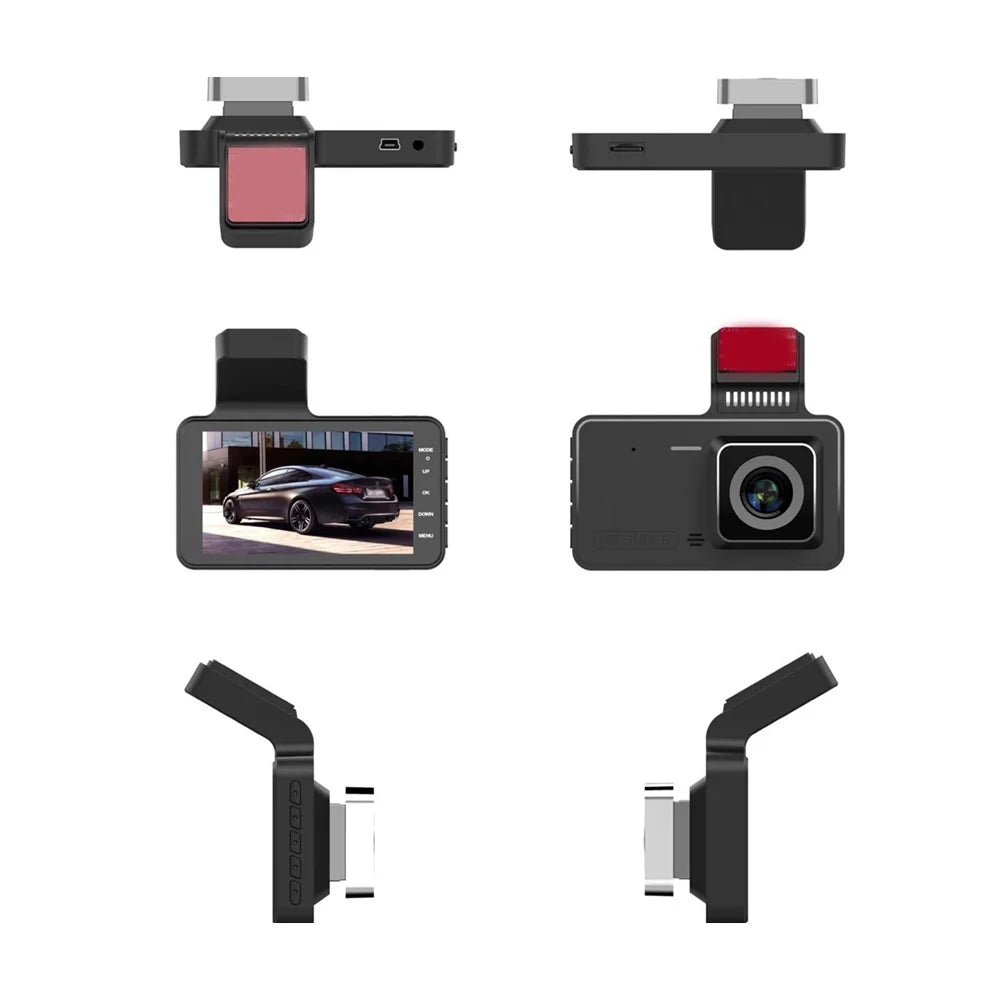 Shinysix 1080P  Dash Camera 4 Inch Car Dashcam Driving Recorder 170° Wide Angle with Touchscreen Support Night-Vision Loop Recording Motion Detection Reversing Picture