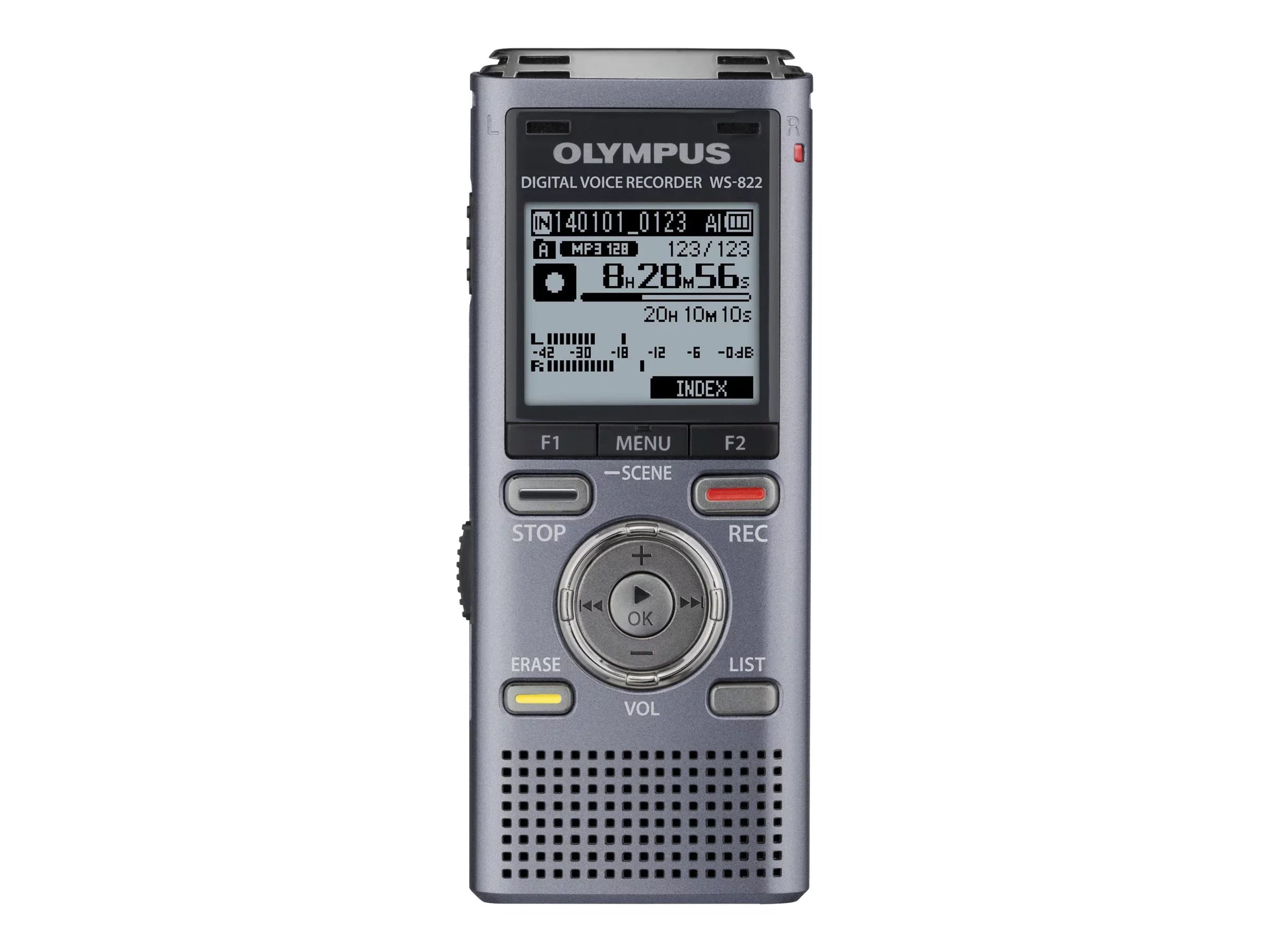 Olympus 4GB Digital Voice Recorder, Gray Metallic, -822