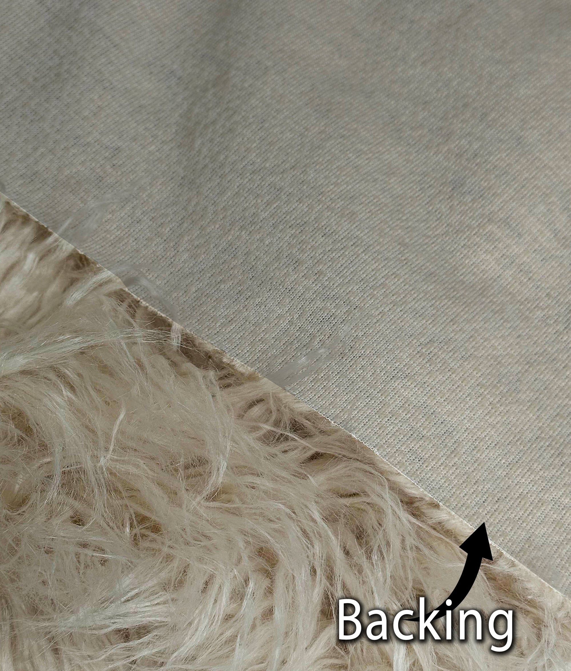 Faux Fake  Yak  3.5"  Pile Japanese Fire Retardant Yarn 2.3oz Per Yard / Craft, Sewing Cosplay 58" Wide Sold by Continuous Yard (Latte Cream)