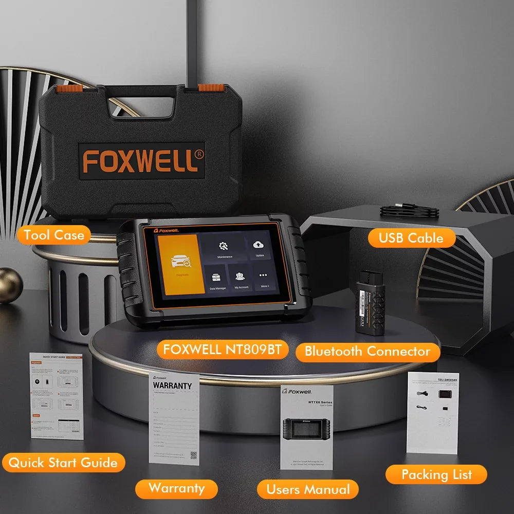 Foxwell  Advanced Bluetooth Car Scanner Bi-directional Control Active Test Automotive Scanner 30 Maintenance Services  Scanner Auto Analyzer Code Reader Automotive Diagnostic Scan Tool