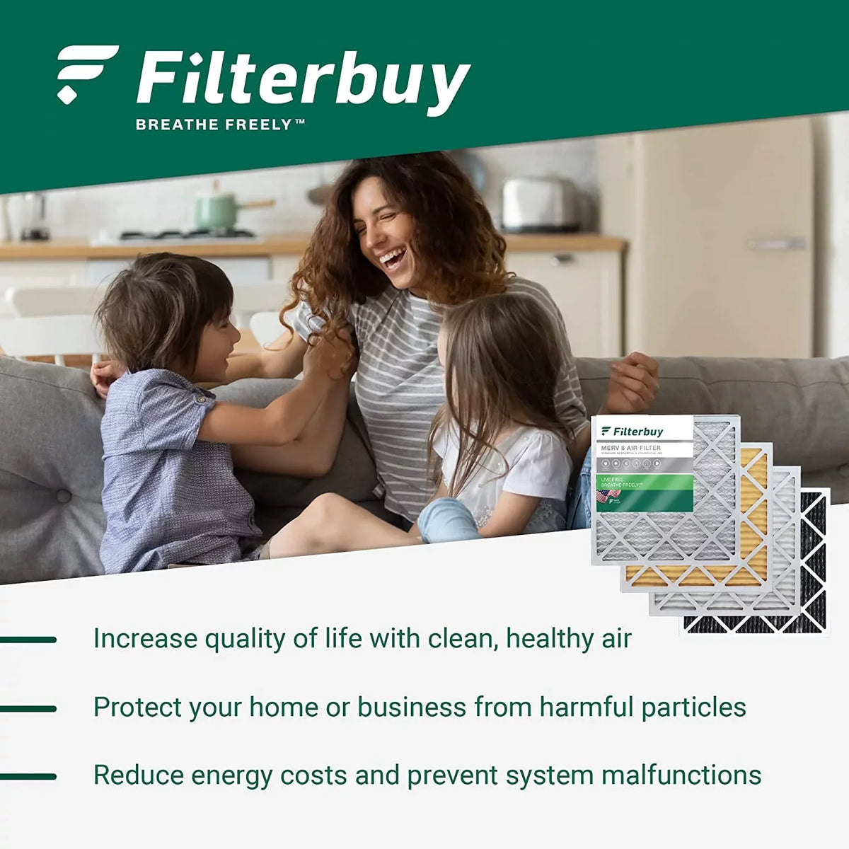 Filterbuy 20x30x1  13 Pleated   Furnace Air Filters (12-Pack)