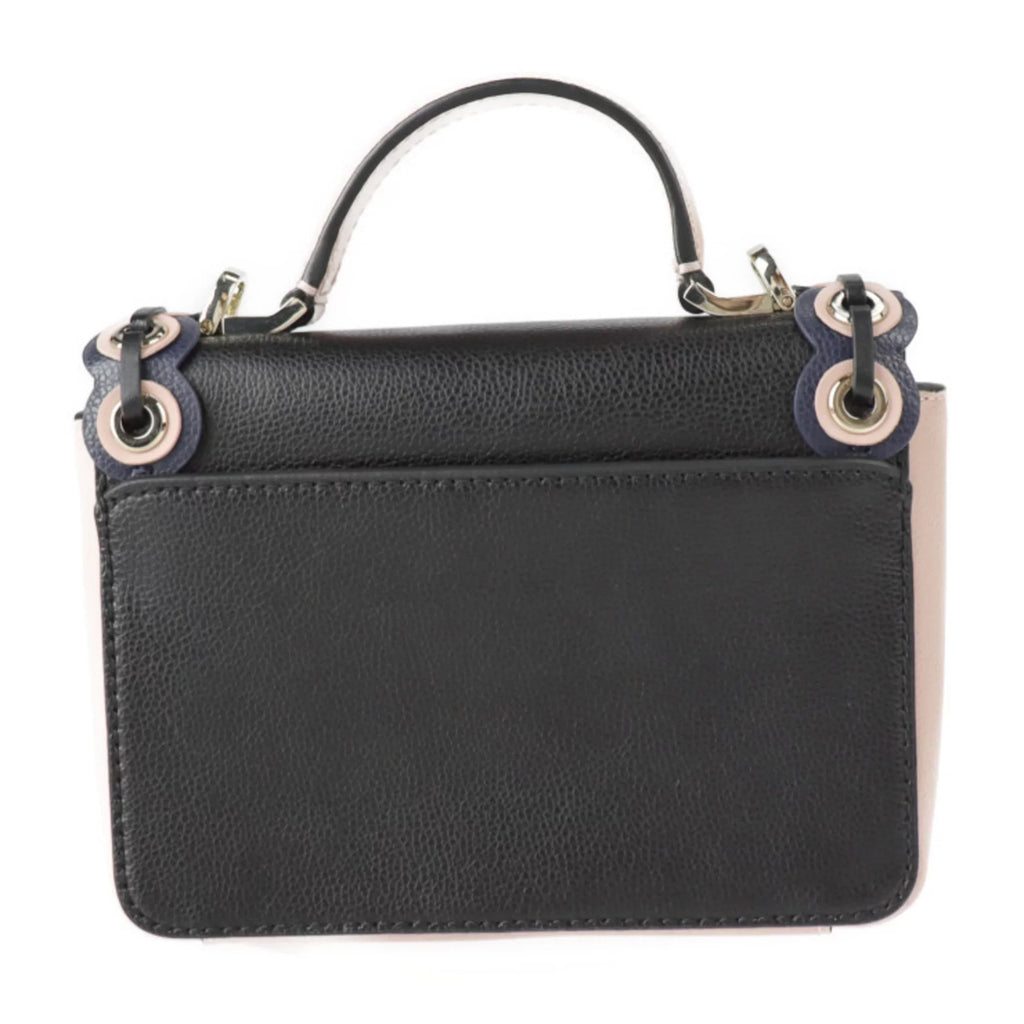 Pre-Owned Kate Spade Maisy Patternson drive grommet handbag  leather black pink beige gold hardware 2WAY shoulder bag punching (Good)