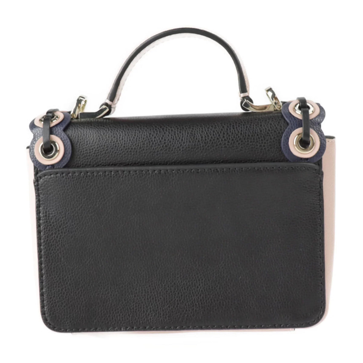 Pre-Owned Kate Spade Maisy Patternson drive grommet handbag  leather black pink beige gold hardware 2WAY shoulder bag punching (Good)