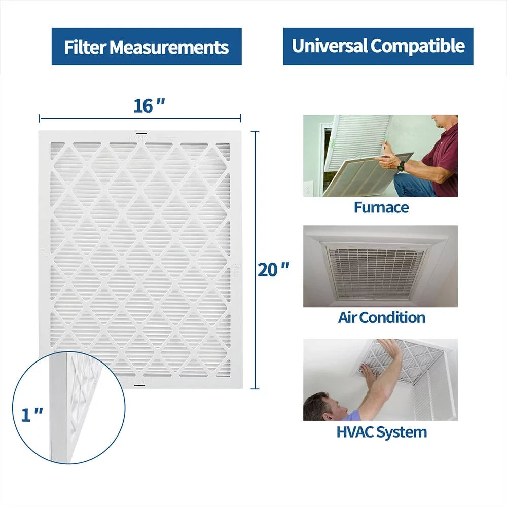 Air Filter 16x25x1, 6-Pack   1800   Furnace Reusable Air Filters