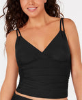 Calvin Klein  Ruched Tankini Swim Top,  -Small