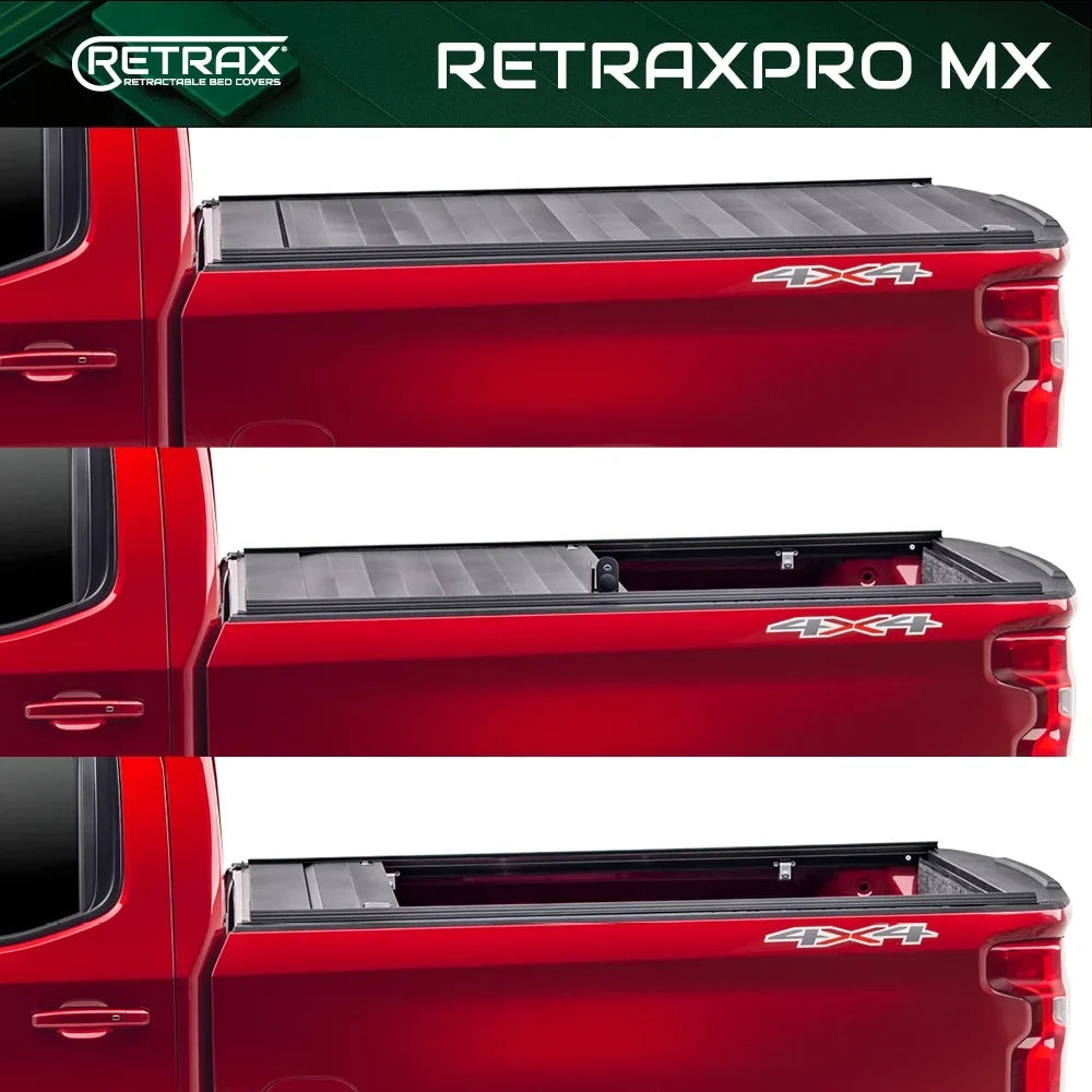 Retrax By Realtruck  Retractable Truck Bed Tonneau Cover | 80842 | Compatible With Select 2007-2021 Toyota Tundra Regular & Double Cab with Deck Rail System 6' 7" Bed (78.7")